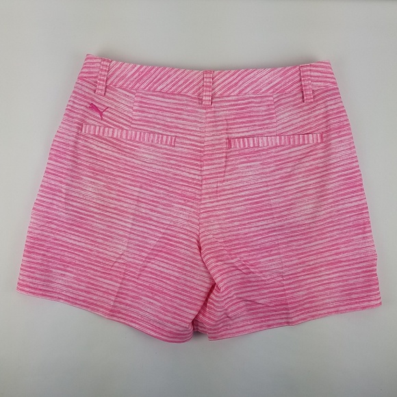 Puma Womens 5” Printed Golf Shorts Shocking Pink - Picture 3 of 4